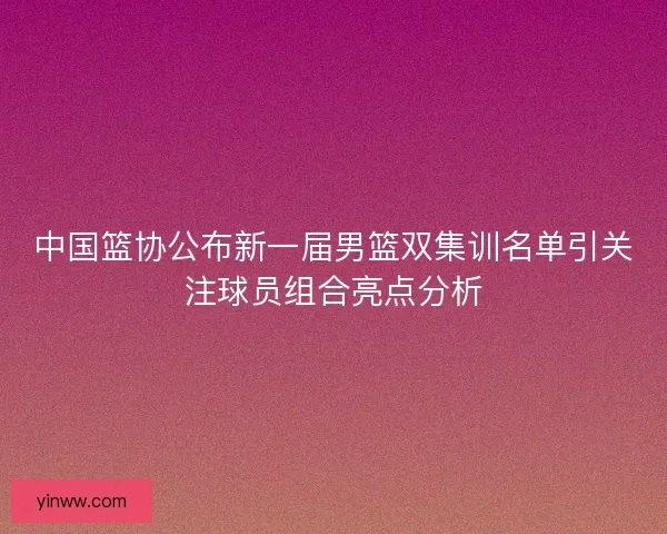 中国篮协公布新一届男篮双集训名单引关注球员组合亮点分析